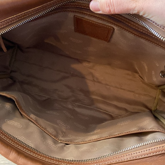 Coach Hudson Leather Briefcase Messenger Bag - Picture 14 of 15